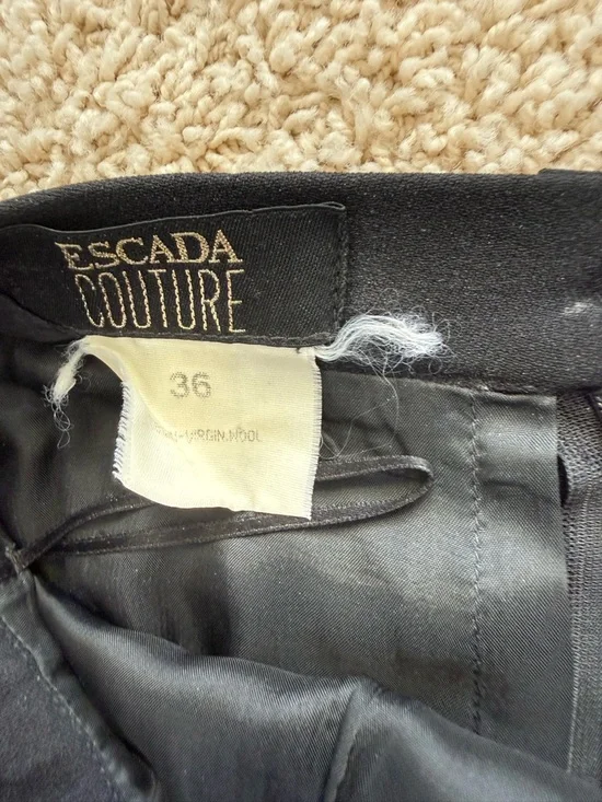 Escada Black Tailored Pencil Skirt - Picture 2 of 7